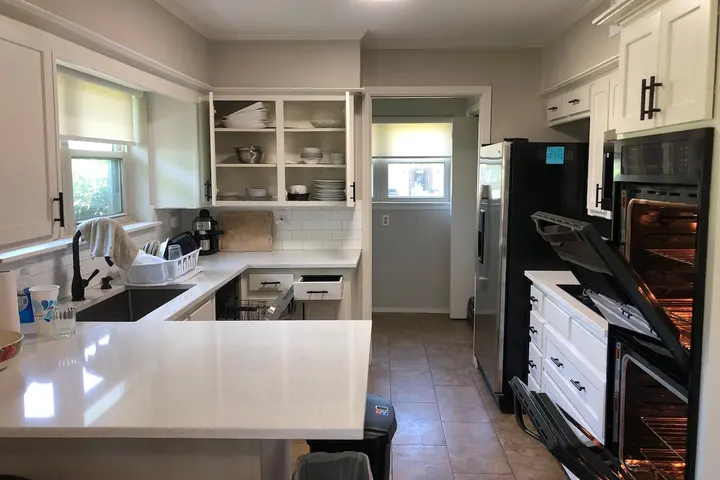 Kitchen looking toward the back door
